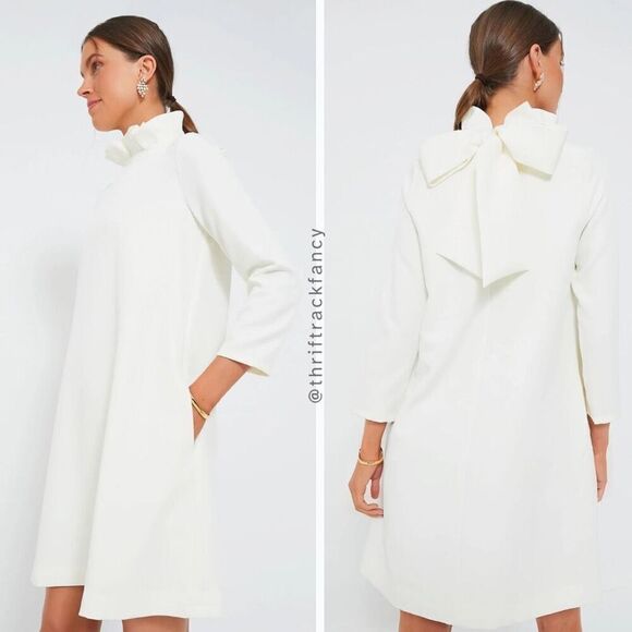 Tuckernuck Dresses & Skirts - NEW‎ Tuckernuck Dress Daphne Bow Back Ruffle Mini Dress White Size XXS